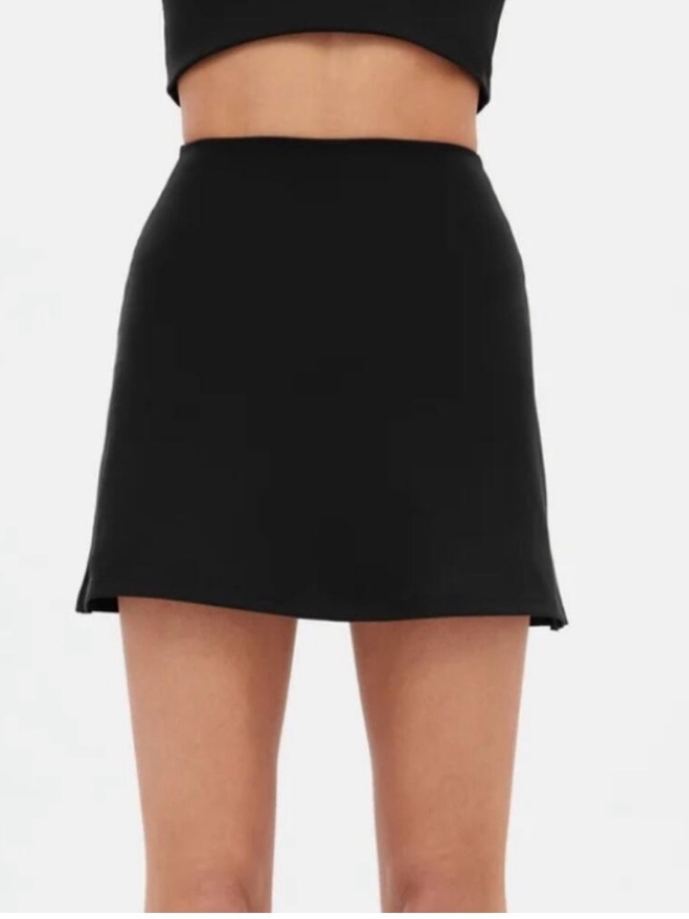 NWT Girlfriend Collective Sport Skort Mini Skirt S Black Compressive High Rise